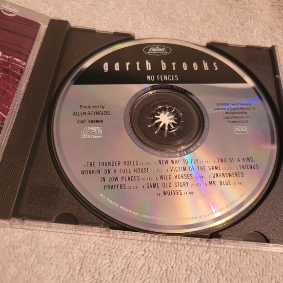 No Fences by Garth Brooks (CD, Sep-1990, Liberty) Country Music - Picture 4 of 4